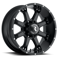 Raceline 991B Assault 16x8in / 8x170 BP / 0mm Offset / 125.2mm Bore - Satin Black Wheel