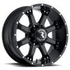 Raceline 991B Assault 17x9in / 8x165.1 BP / -12mm Offset / 125.2mm Bore - Satin Black Wheel