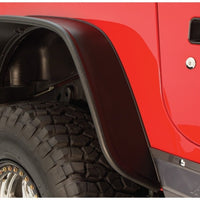 Bushwacker 97-06 Jeep Wrangler Flat Style Flares 4pc - Black