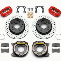 Wilwood Dynapro Lug Mount P/S Park Brake Kit Drilled Red Big Ford 2.00in Off Bronco 5 x 5.50