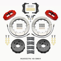 Wilwood Narrow Superlite 4R Rear Kit 12.88in Red 2007-up Jeep JK w/Lines