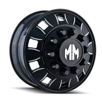 Mayhem 8180 BigRig 22.5x8.25 / 10x285.75 BP / 169mm Offset / 220.1mm Hub Inner Black Wheel