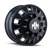 Mayhem 8180 BigRig 22.5x8.25 / 10x285.75 BP / 169mm Offset / 220.1mm Hub Inner Black Wheel