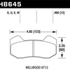 Hawk Wilwood 6712 Calipers DTC-50 Brake Pads