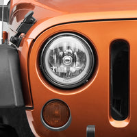 Raxiom 07-18 Jeep Wrangler JK LED Halo Headlights- Chrome Housing (Clear Lens)