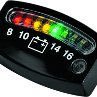 Kuryakyn LED Battery Gauge Universal Black