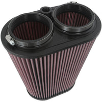 K&N Universal Clamp-On Air Filter 3-1/8in Dual FLG  8-7/8in X 5-3/16 B 6-1/4in X 4IN T, 9inH W/STUD