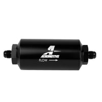 Aeromotive In-Line Filter - (AN-6 Male) 10 Micron Microglass Element Bright Dip Black Finish