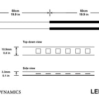 Diode Dynamics LED Strip Lights - Blue 50cm Strip SMD30 WP