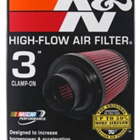 K&N Universal Rubber Filter - Round Tapered 6in Base OD x 3in Flange ID x 6in H