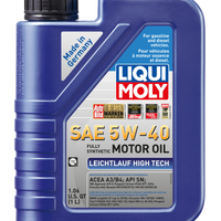 LIQUI MOLY 1L Leichtlauf (Low Friction) High Tech Motor Oil SAE 5W40