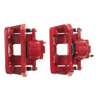 Power Stop 07-18 Jeep Wrangler JK Front Red Caliper Pair w/Bracket