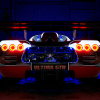 Oracle Ultima GTR LED Waterproof Tail Light Halo Kit - 6 Rings - Red SEE WARRANTY