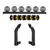 KC HiLiTES 07-18 Jeep JK 50in. Overhead Xross Bar Kit w/(6) SlimLite LED Lights 300W - Black