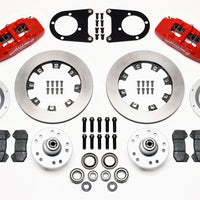 Wilwood Dynapro 6 Front Hub Kit 12.19in Red 37-48 Ford Psgr. Car Spindle