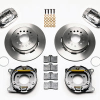 Wilwood Forged Dynalite P/S Park Brake Kit Polished Ford 8.8 w/2.5in Offset-5 Lug