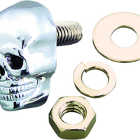 Bikers Choice Chrome Skull Kromets 5/8 Long 1/4-20 Stud Ea