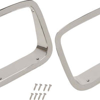 Kentrol 87-95 Jeep Wrangler YJ Headlight Bezels Pair - Polished Silver