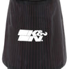 K&N Universal P Dry charger Round Tapered Air Filter Wrap Black