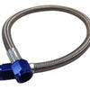 Fragola -4AN Hose Assembly Straight x Straight 36in Blue Nuts Nitrous Supply Line (3 Feet)