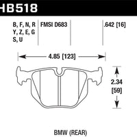 Hawk 01-05 BMW 330Ci 3.0L Base Rear ER-1 Brake Pads