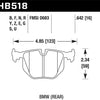 Hawk 01-05 BMW 330Ci 3.0L Base Rear ER-1 Brake Pads