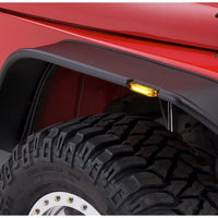 Bushwacker 87-95 Jeep Wrangler Flat Style Flares 2pc Excludes Renegade - Black