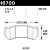 Hawk Performance Alcon Mono 6, Model 4497 HPS Street Brake Pads