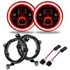 Oracle Jeep Wrangler JL/Gladiator JT 7in. High Powered LED Headlights (Pair) - Red SEE WARRANTY