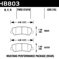 Hawk 2015+ Ford Mustang GT 5.0L (Excluding GT350/GT350R/GT500) ER-1 Endurance Racing Rear Brake Pads