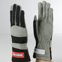 RaceQuip Black 1-Layer SFI-1 Glove - Medium