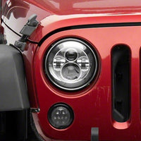 Raxiom 97-18 Jeep Wrangler TJ/JK Axial Series LED Daymaker Headlights- Chrome Housing (Clear Lens)