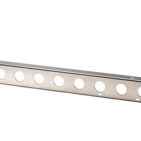 Kentrol 45-86 Jeep CJ 42 Inch Front Bumper with holes - Polished Silver