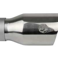 aFe MACH Force-Xp Univ 304 SS Double-Wall Clamp-On Exhaust Tip - Polished - 3in Inlet - 4.5in Outlet