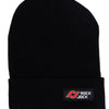 RockJock Beanie Black w/ Red and White RockJock Logo Patch One Size Fits All