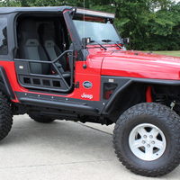 Fishbone Offroad 97-06 Jeep Wrangler TJ Front Tube Doors - Black Textured Powdercoat Steel