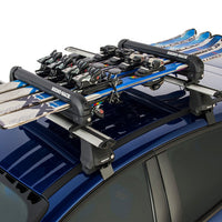 Rhino-Rack Universal Ski/Snowboard Carrier - Fits 4 Pairs of Skis or 2 Snowboards - Black