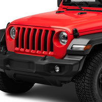 Raxiom 18-22 Jeep Wrangler JL/JT Axial Series LED Headlights- Black Housing (Clear Lens)