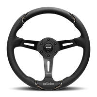 Momo Gotham Steering Wheel 350 mm - Black Leather/Black Spokes