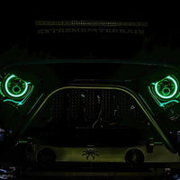 Oracle 7in High Powered LED Headlights - Black Bezel - Green