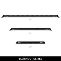 Go Rhino Xplor Blackout Series Sgl Row LED Light Bar (Surface/Threaded Stud Mount) 20.5in. - Blk