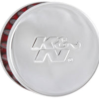 K&N Steel Base Chrome Top Crankcase Vent Filter 1/2in. Vent / 2in. OD / 1-1/2in. Height