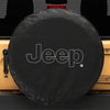 Officially Licensed Jeep 66-18 CJ5/ CJ7/ Wrangler YJ/ TJ/JK Outline Logo Spare Tire Cover- 32In