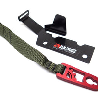 BuiltRight Industries 09-20 Ford F-150/Raptor (09-14 SuperCrew Only) Rear Seat Release - Olive Strap