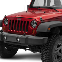 Raxiom 97-18 Jeep Wrangler TJ/JK Axial Series LED Daymaker Headlights- Black Housing (Clear Lens)