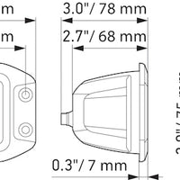 Hella Universal Black Magic 3.2in L.E.D. Cube Kit - Flood Beam (Flush Mount)