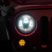 Raxiom 97-18 Jeep Wrangler TJ/JK Axial Series LED Daymaker Headlights- Chrome Housing (Clear Lens)