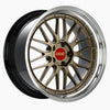 BBS LM 20x10 5x112 ET22 Satin Bronze Center/Bright Machined Lip/Blk Barrel Wheel -82mm PFS/Clip Req