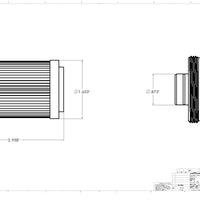 Aeromotive In-Line Fuel Filter 40-M Stainless Mesh Element ORB-10 Port (Bright-Dip Black) 2in. OD