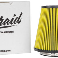 Airaid Universal Air Filter - Cone 6in FLG x 10-3/4x7-3/4in B x 4in T x 9in H - Synthaflow